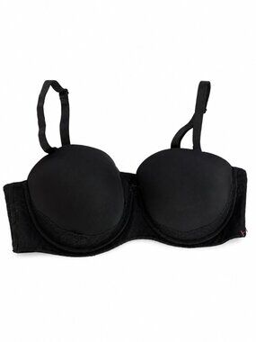 💖 2/40 Torrid Curve Black Lightly Lined Strapless Convertible Bra Size 40DD